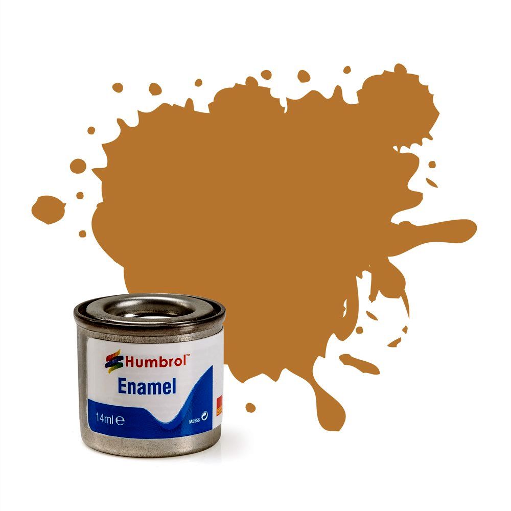 Humbrol - 14ml Enamel Tinlet Brown Yellow Matt - Model Paint