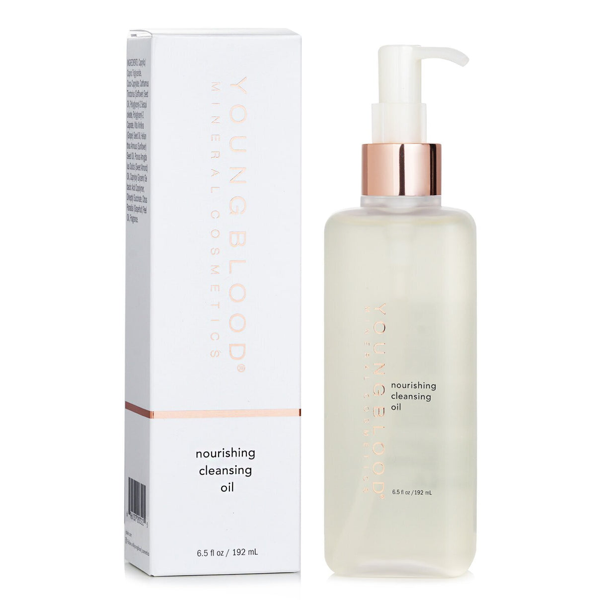 Youngblood Nourishing Cleansing Oil in a 192ml bottle, a vegan makeup remover that hydrates and replenishes skin.