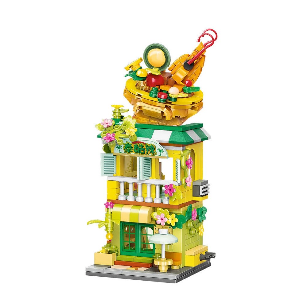 City Corner Southeast Asian Restaurant Building Block Set