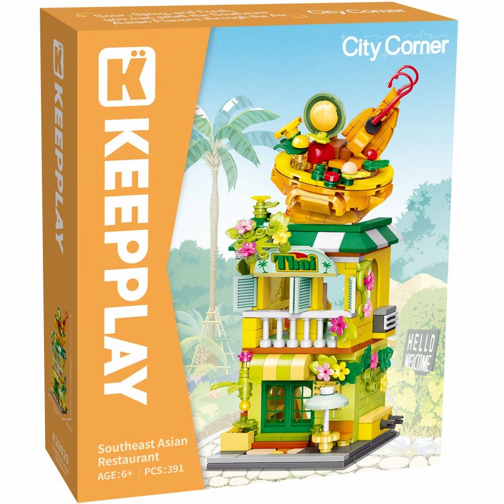 City Corner Southeast Asian Restaurant Building Block Set