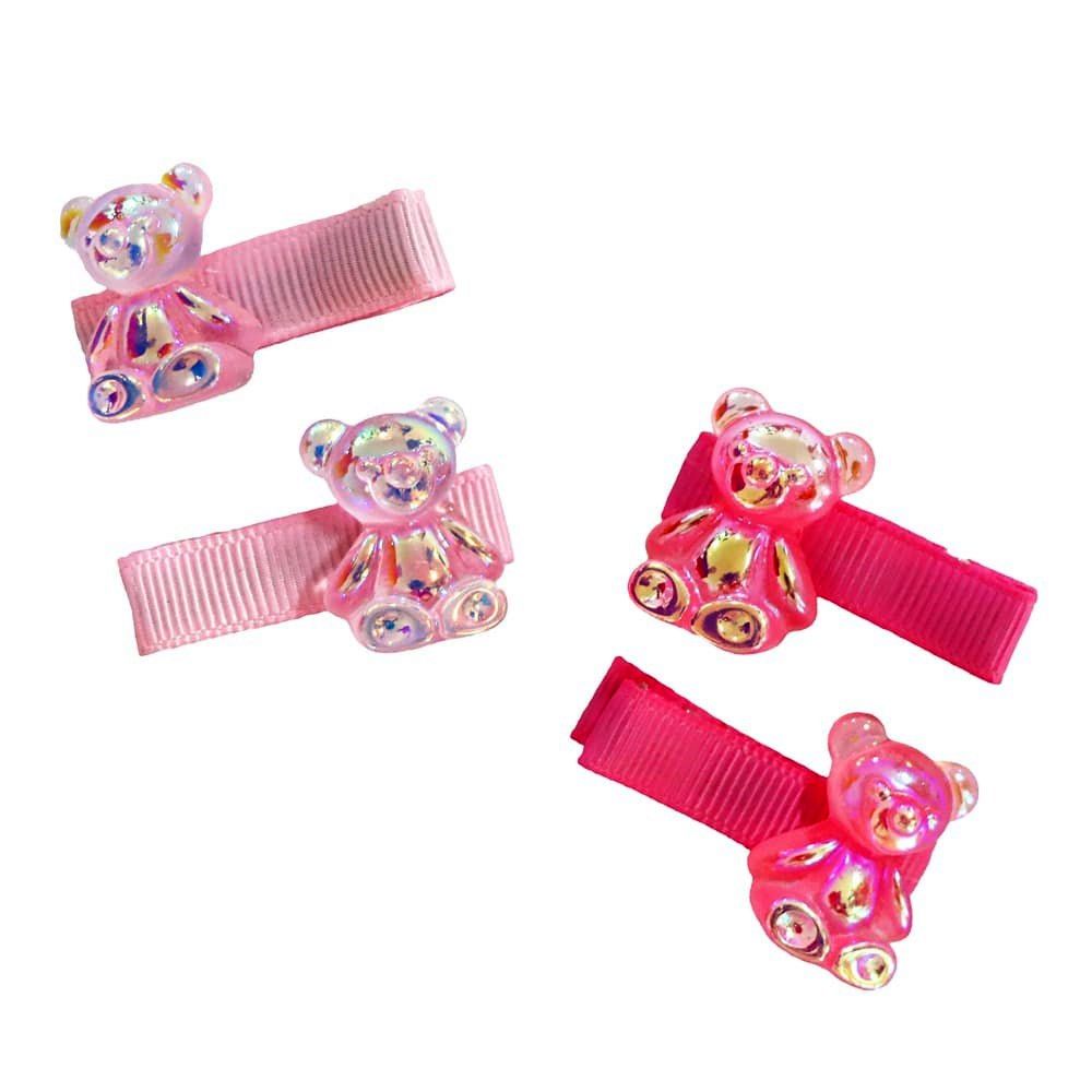Pink Poppy Jelly Bear Hair Clips - Toy Vehicle