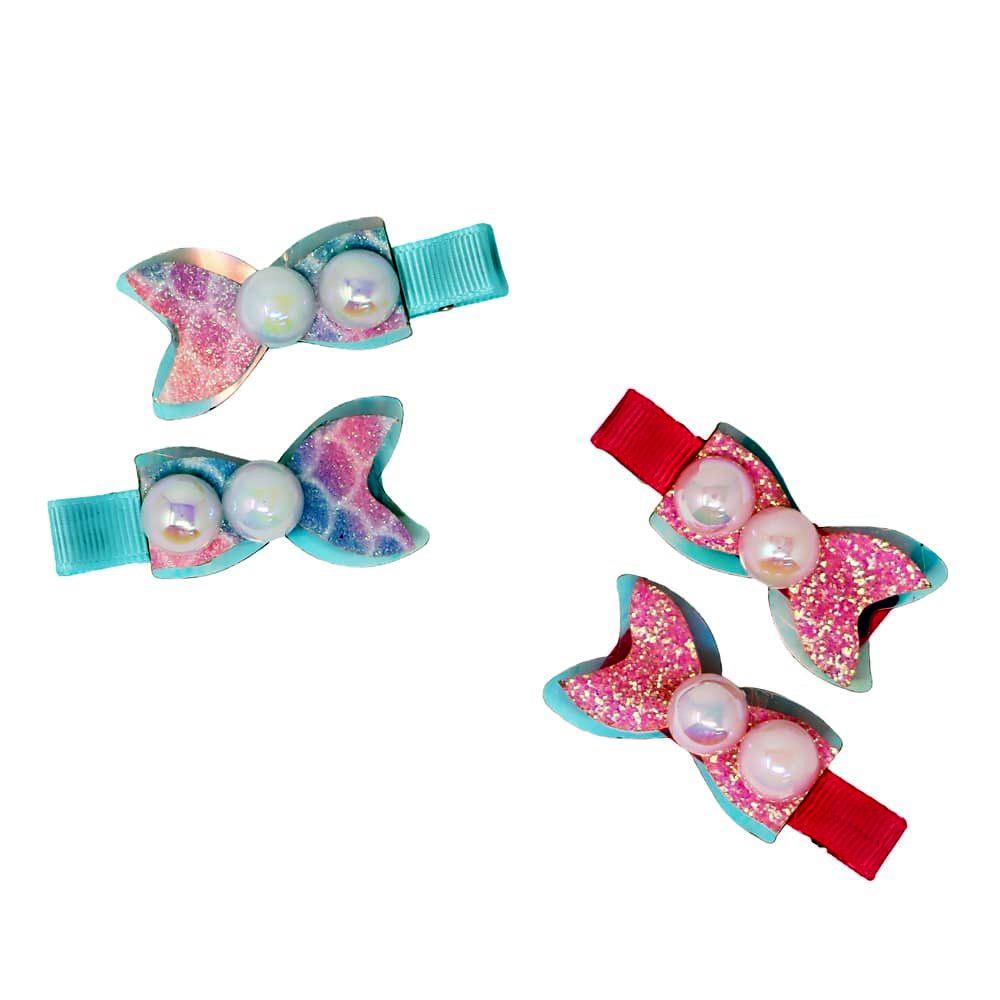 Pink Poppy Pearl Mermaid Tail Hair Clips - Toy Vehicle