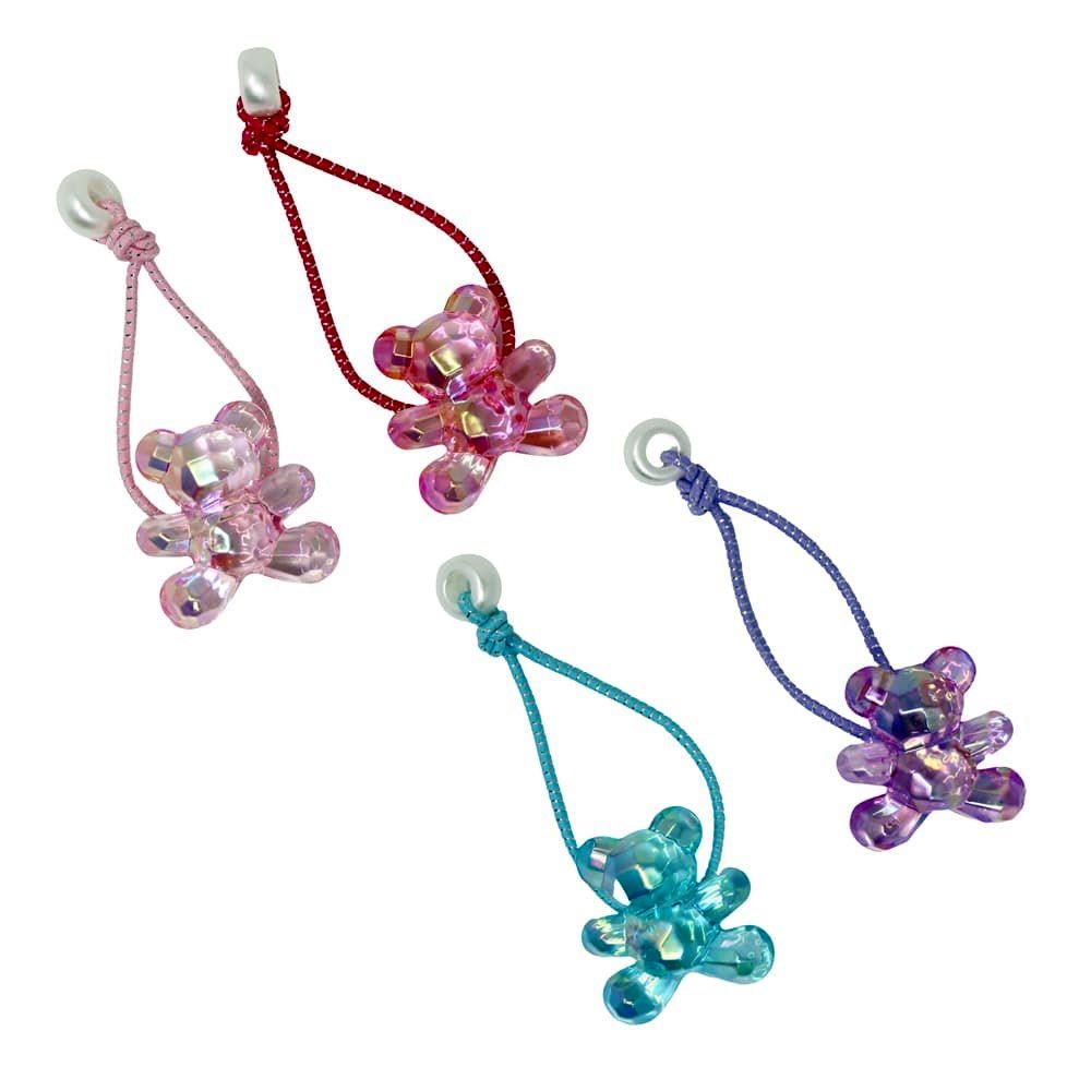 Pink Poppy Teddy Bear Elastics - Toy Vehicle