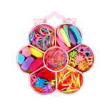 Pink Poppy Flower Rainbow Hair Accessory Set