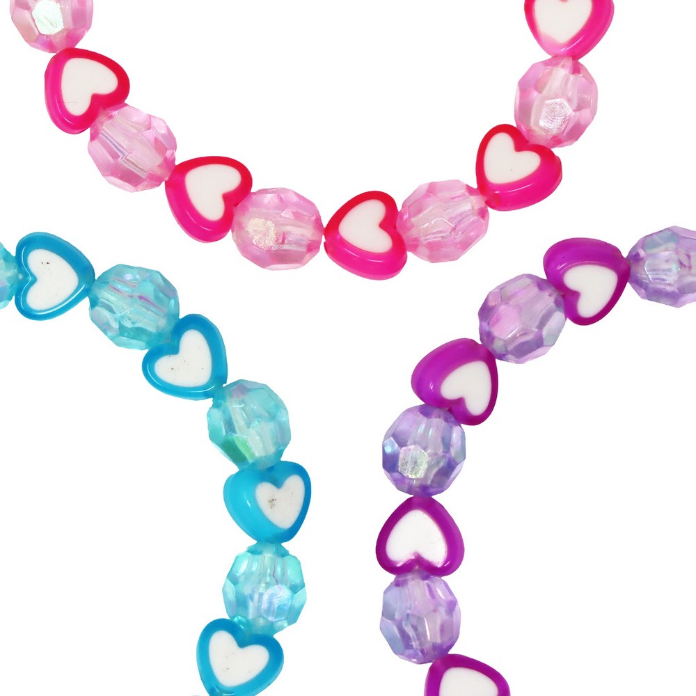 Pink Poppy Love Heart Bracelet Set - Toy Vehicle