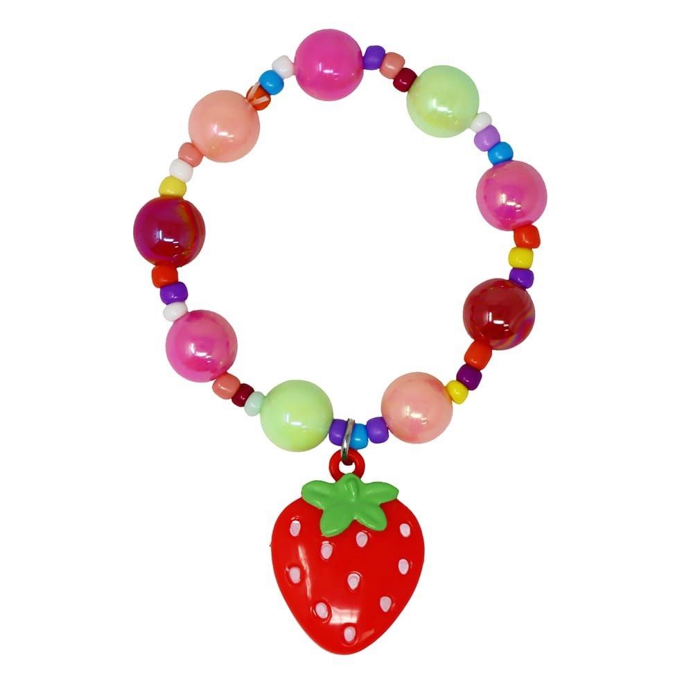 Pink Poppy Lip Gloss Bracelet Strawberry - Toy Vehicle