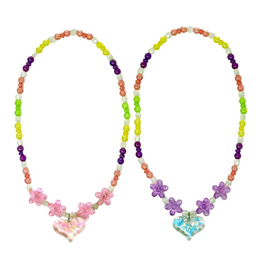 Pink Poppy BFF Rainbow Heart Necklace Set - Toy Vehicle