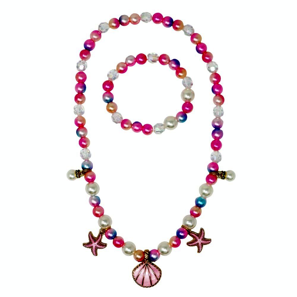 Pink Poppy Mermaid Fantasy Necklace & Bracelet Set - Toy Vehicle