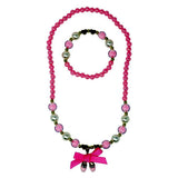 Pink Poppy Ballerina Bow Necklace & Bracelet Set - Toy Vehicle