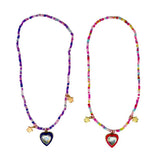 Pink Poppy BFF Sparkle Heart Bestie Necklace Set - Toy Vehicle