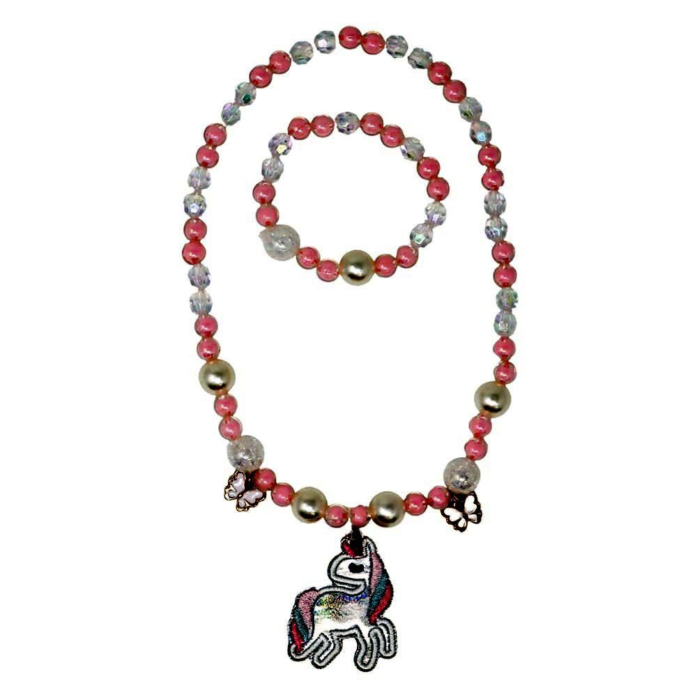 Pink Poppy Dream Unicorn Necklace & Bracelet Set - Toy Vehicle