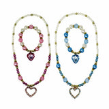 Pink Poppy Dance Pearl Heart Necklace & Bracelet Set - Toy Vehicle