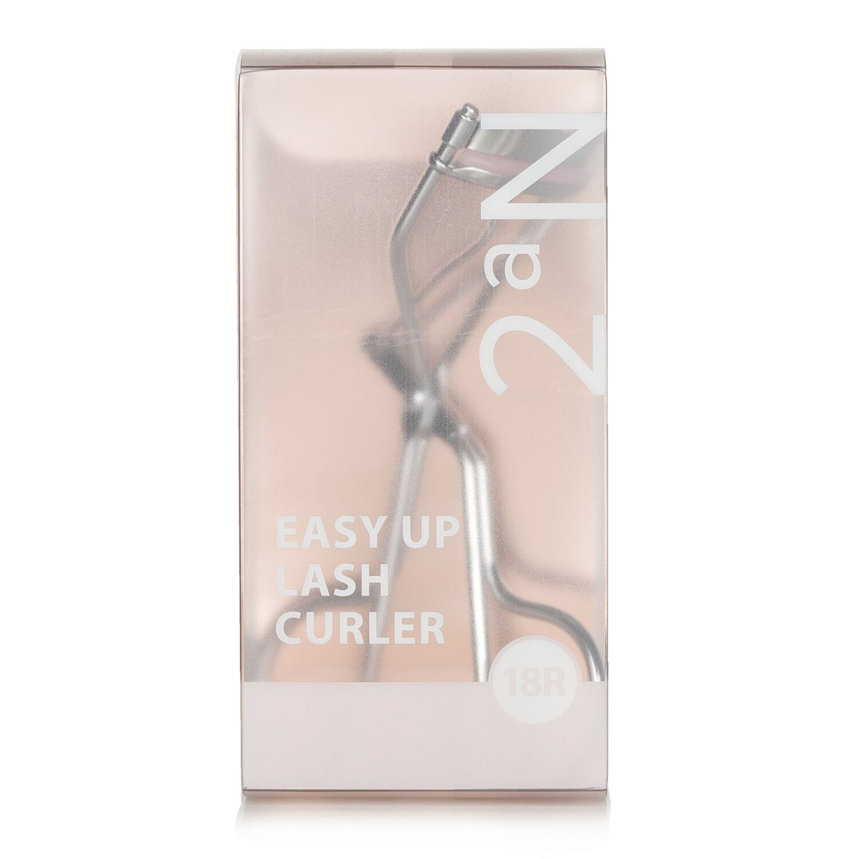 2aN Easy Up Lash Curler with silicone pad, designed for all eye shapes, creates long-lasting, beautiful curls effortlessly.