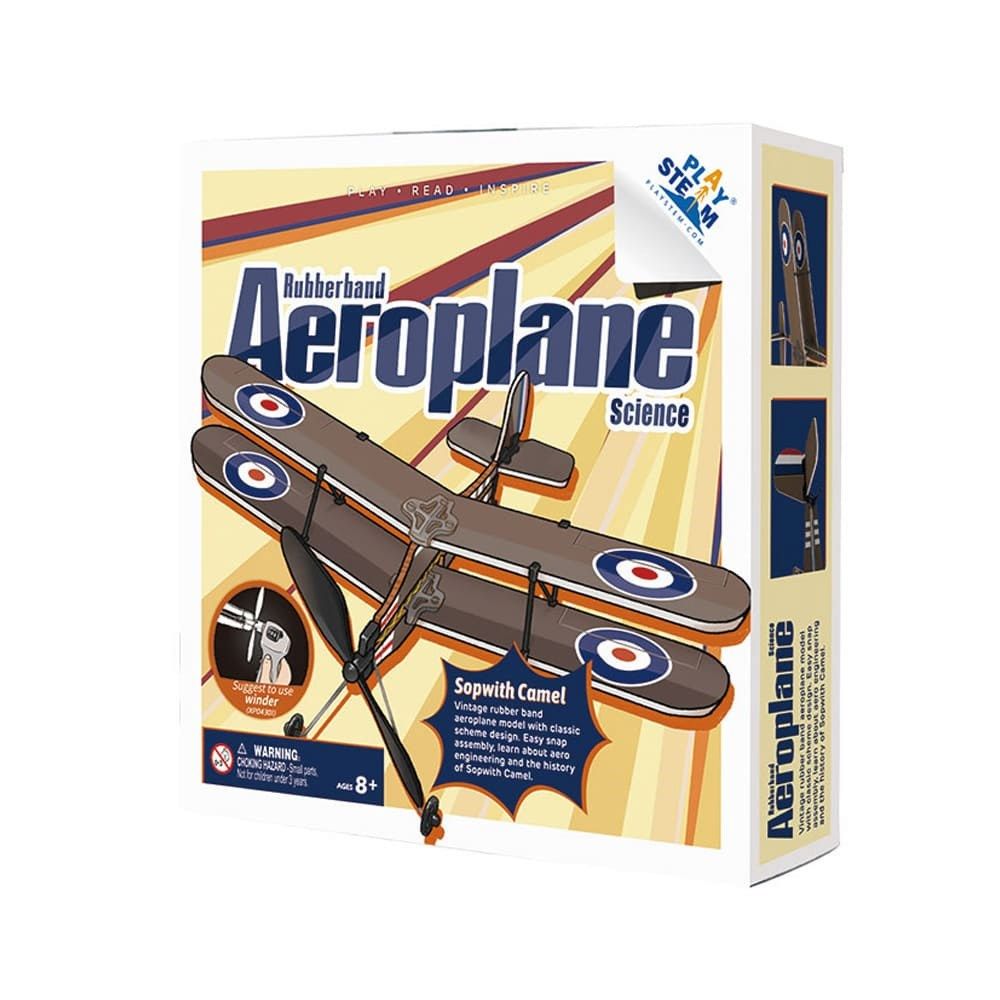 Sopwith Camel Rubber Band Powered Model Airplane PlaySTEM