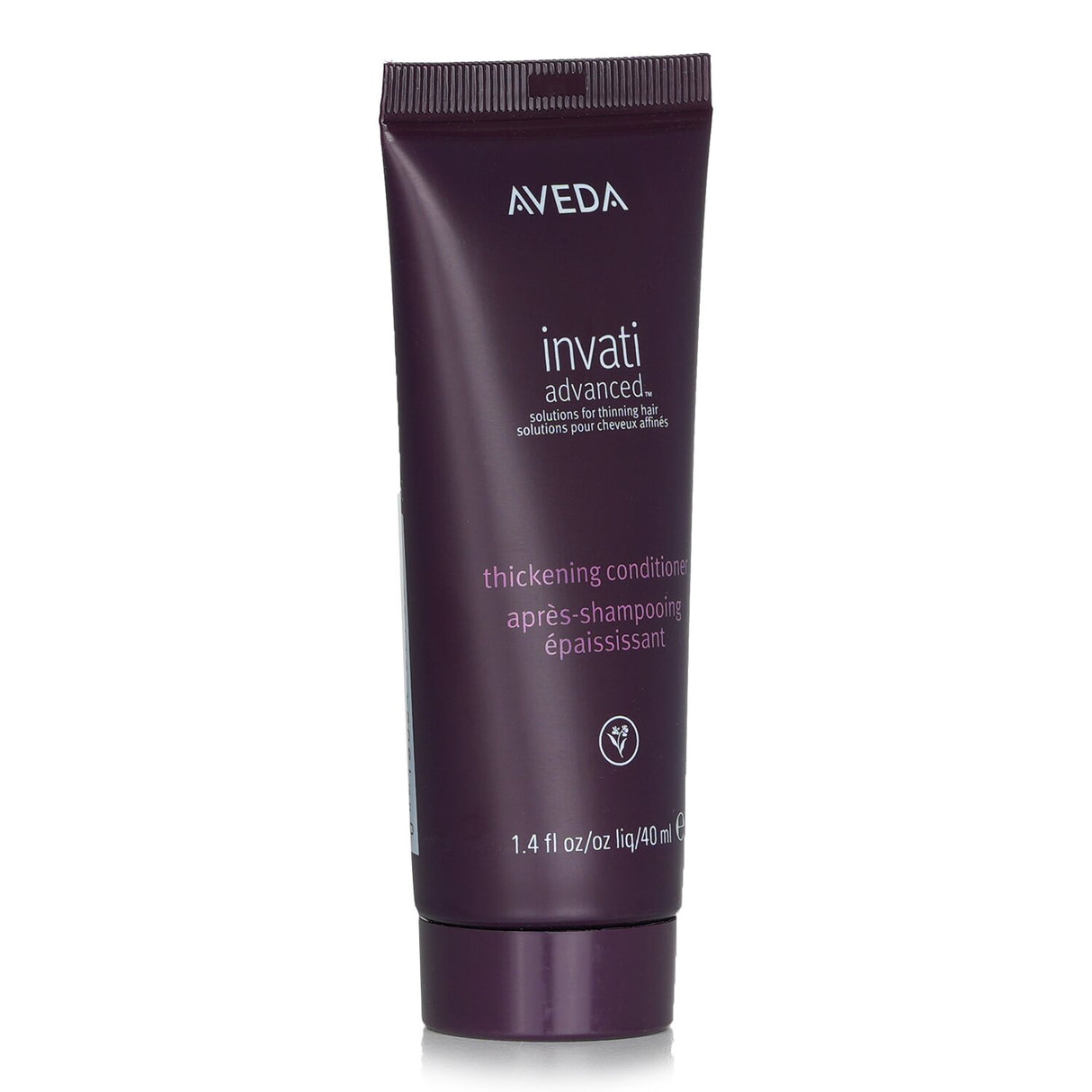 Aveda Invati Advanced Thickening Conditioner travel size, 40ml, boosts thinning hair with Amla, amino acids, and soothing plant oils.