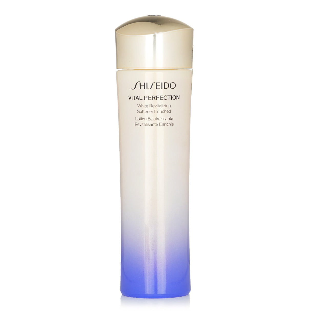 Shiseido Vital-Perfection White Revitalizing Softener in 150ml features a weightless texture for deep hydration and anti-aging benefits.