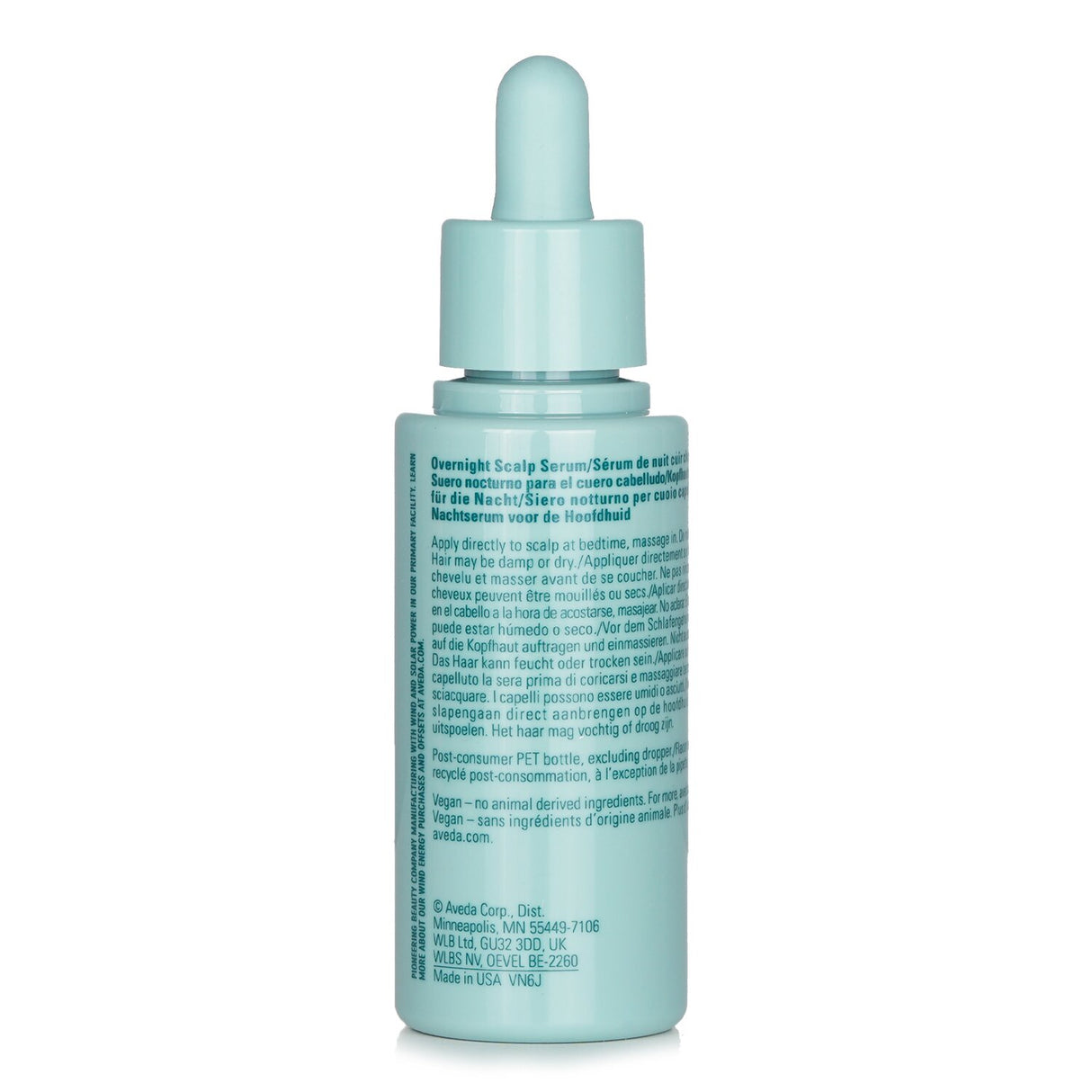 Aveda Scalp Solutions Overnight Serum, 50ml: a vegan scalp treatment that hydrates, soothes, and combats aging, ideal for all hair types.