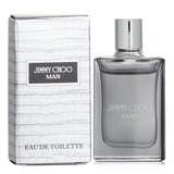 Miniature 4.5ml Jimmy Choo Eau De Toilette for men, featuring a spicy herbal scent with fresh and warm notes, ideal for travel.