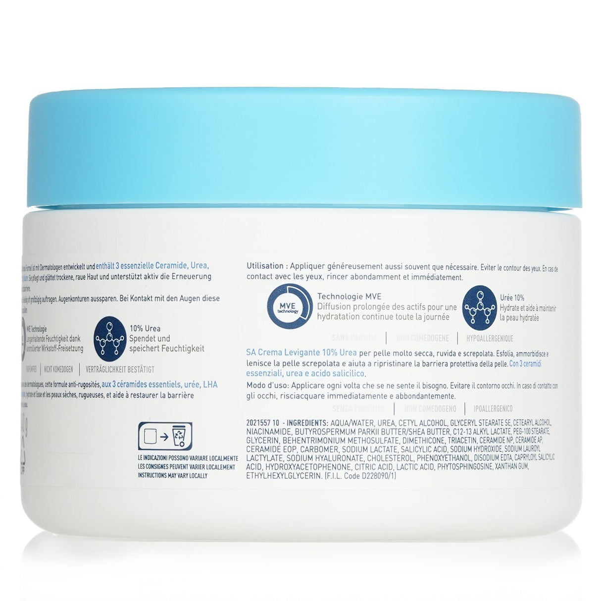 CeraVe SA Smoothing Cream in a 340g jar, designed for gentle exfoliation and hydration for rough, bumpy skin.