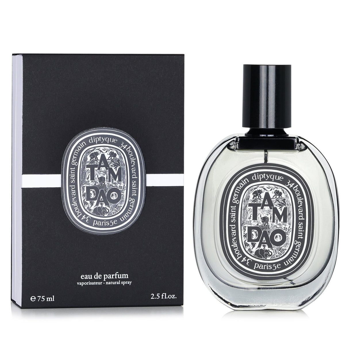 Diptyque Tam Dao Eau De Parfum Spray in 75ml, featuring floral woody notes, perfect for all occasions.