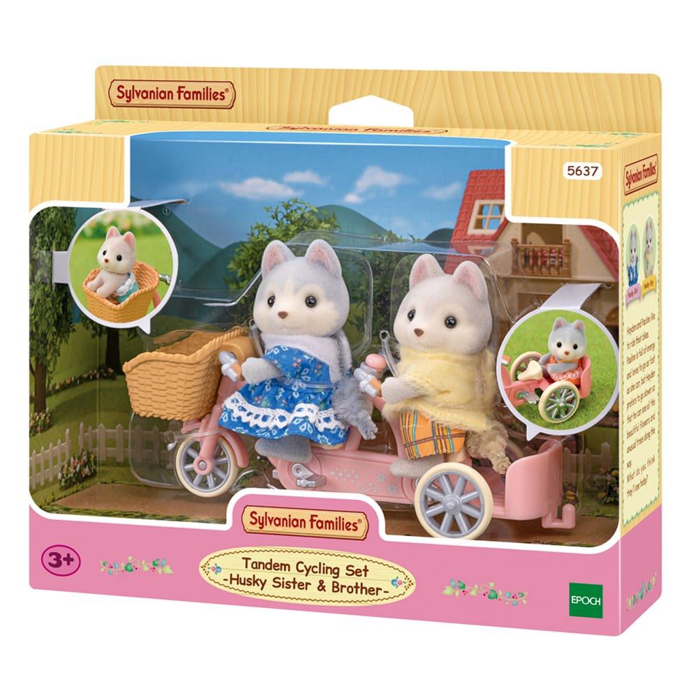 Sylvanian Families - Tandem Cycling Set Husky - Action Figure