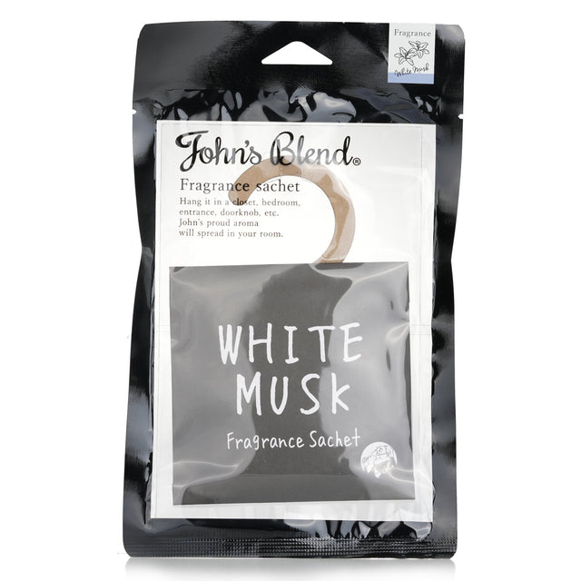 Hanger-type fragrance sachet in White Musk, perfect for closets, drawers, and cars, providing lasting scent and deodorization.