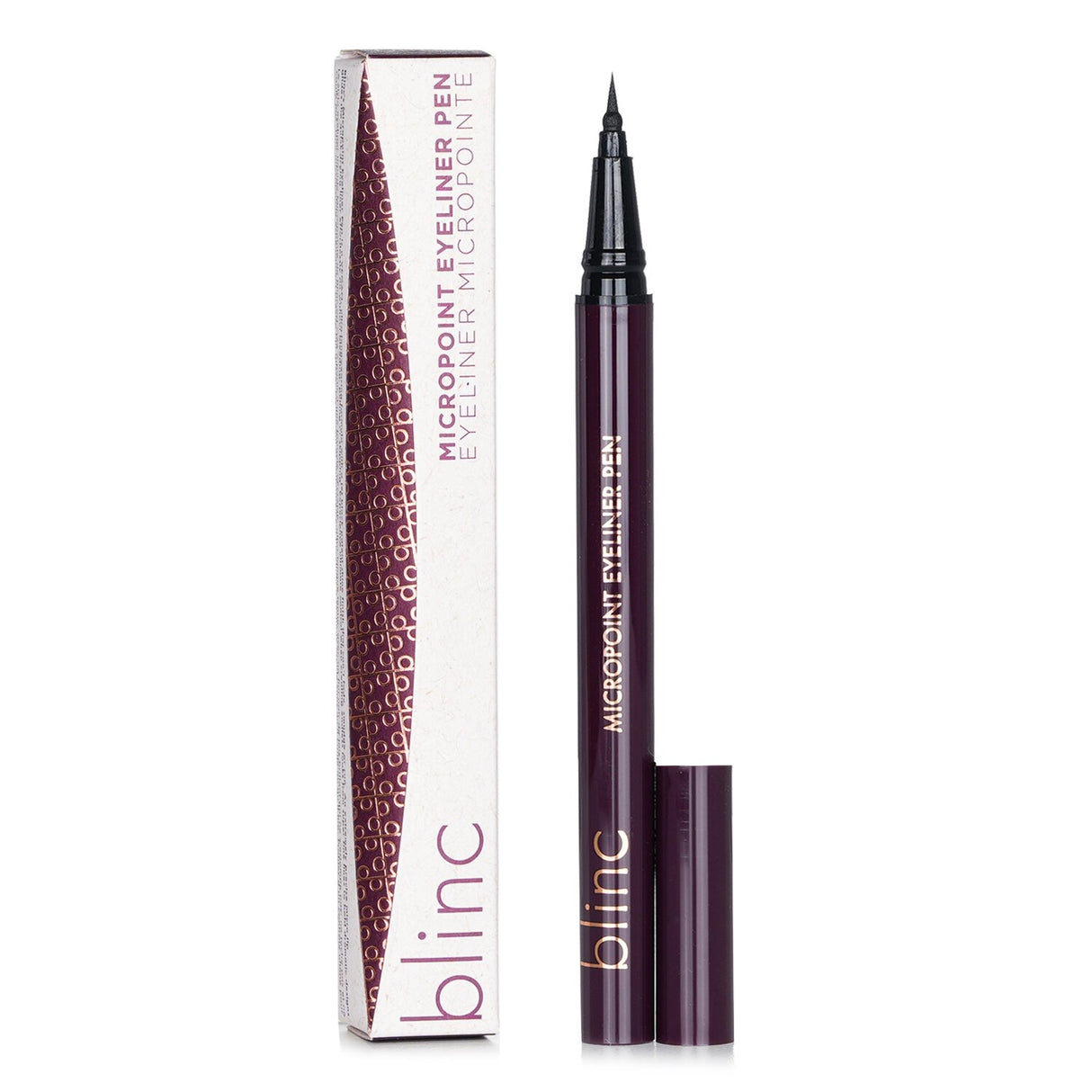 Blinc Micro Point Eyeliner Pen in Black with precise micro tip for fine lines, long-lasting wear, and a jet black finish.