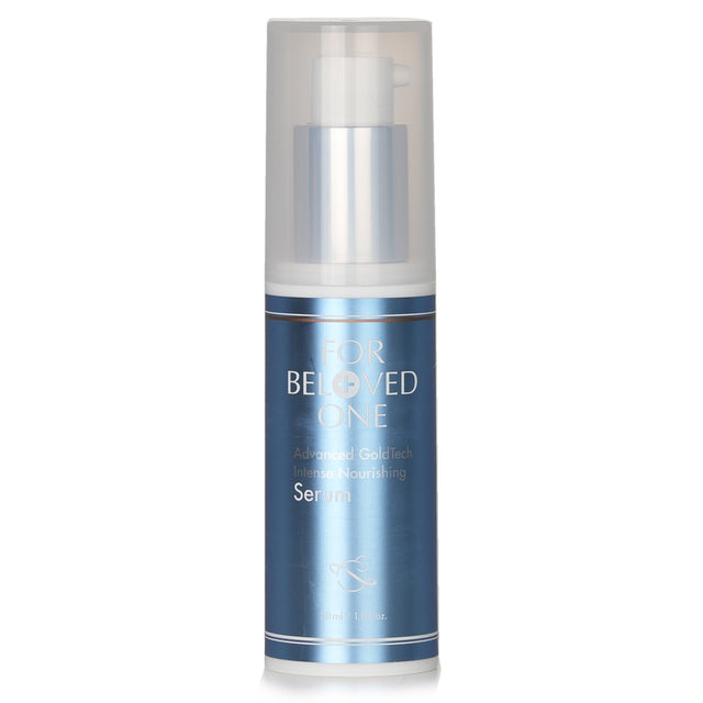 Advanced GoldTech Intense Nourishing Serum in elegant packaging, enriched with Golden Blue Copper Technology for radiant, hydrated skin.