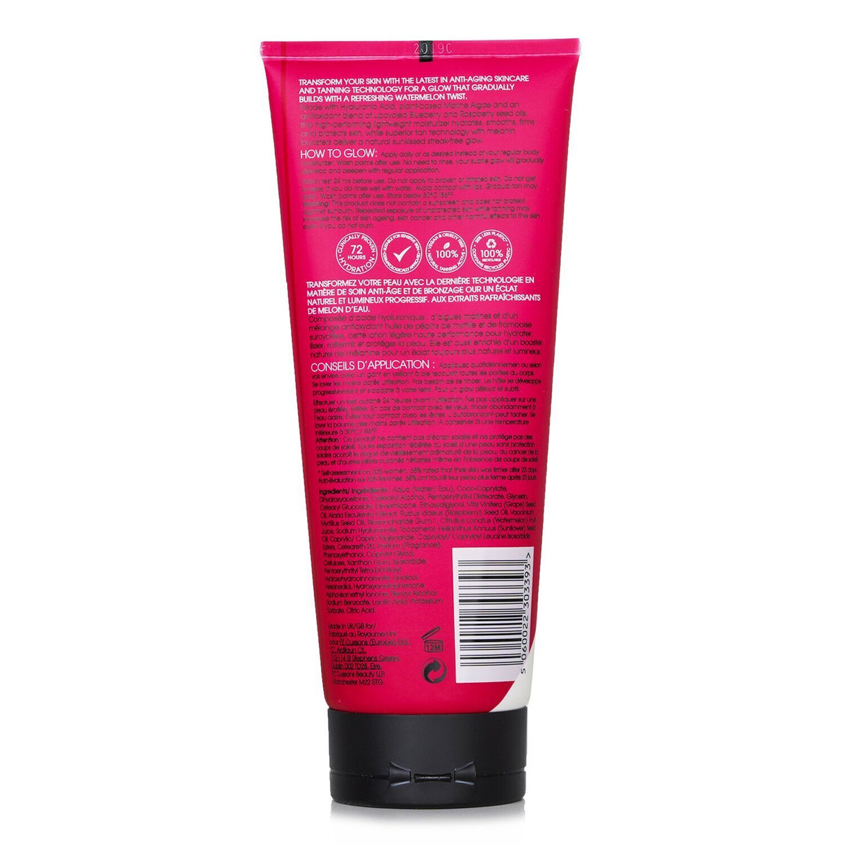 St. Tropez Gradual Tan Watermelon Lotion, a 200ml hydrating, firming lotion for a natural sun-kissed glow and smooth skin.