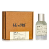 Le Labo Rose 31 Eau De Parfum Spray featuring a floral woody scent with rose, cumin, and earthy notes, ideal for all occasions.