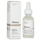 Hydrating serum with Hyaluronic Acid and B5 for smoother, plumper skin, suitable for all skin types.