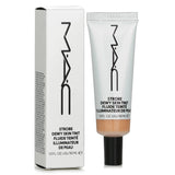 Lightweight MAC Strobe Dewy Skin Tint in Medium; sheer tinted moisturizer for a radiant glow and hydration.