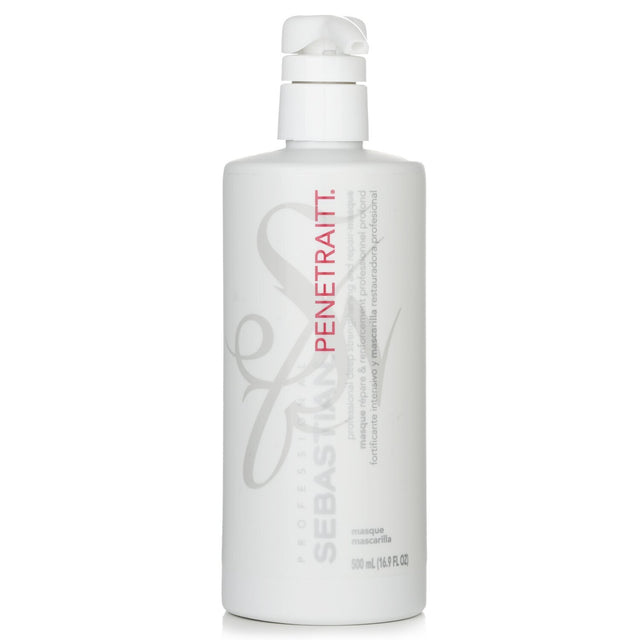 Sebastian Penetraitt Masque in 500ml, a deep repair treatment for weak, color-treated hair, enhancing softness and shine.