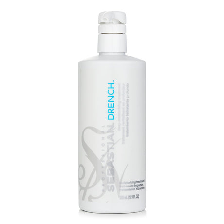 Sebastian Drench Treatment 500ml: Luxurious hair mask for intense hydration, shine, and smoothness for all hair types.