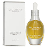 MIGUHARA Ultra Whitening Ampoule in a 40ml bottle, a lightweight serum for brightening and nourishing all skin types.