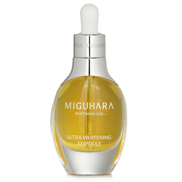 MIGUHARA Ultra Whitening Ampoule in 40ml features a lightweight, non-sticky formula with niacinamide, chamomile, and jasmine extracts.