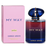 Giorgio Armani My Way Parfum Refillable 90ml: a luxurious floral woody scent with sustainable, globally sourced ingredients.