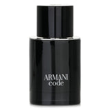 Giorgio Armani Code Eau de Toilette Spray in a sleek bottle, featuring refreshing citrus notes and warm wood aromas for modern men.