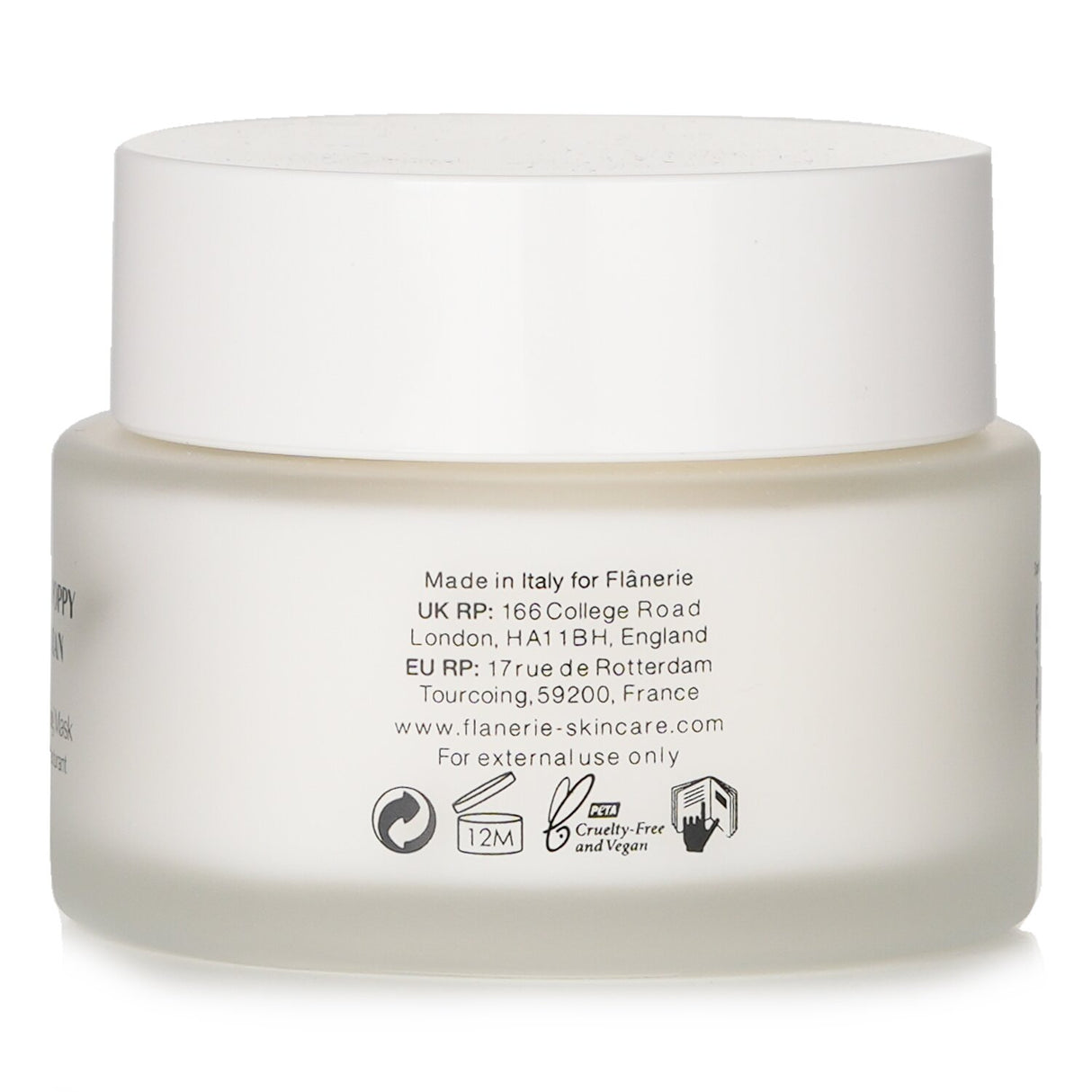 Vegan Flanerie Retexturising Mask in 45ml, enriched with Baobab Oil and Peony Extract for glowing, hydrated skin.
