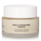 Vegan green clay mask that purifies, hydrates, and rejuvenates skin while combating blemishes and fine lines.