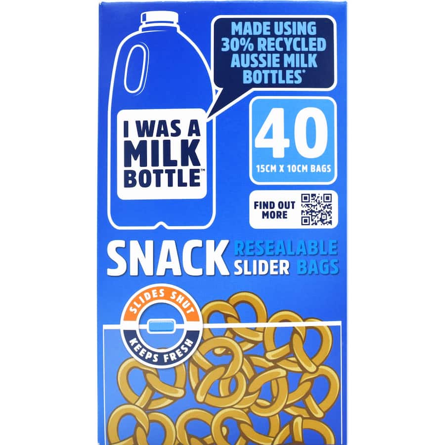 I Was A Milk Bottle Snack Bags Resealable 40pack