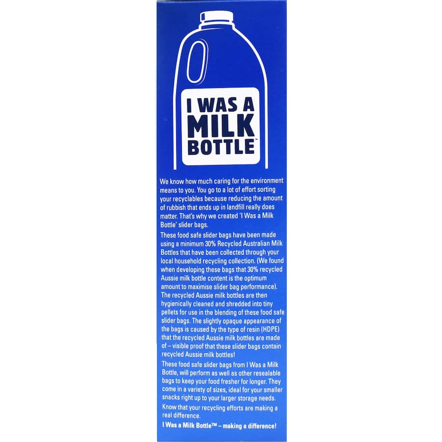 I Was A Milk Bottle Snack Bags Resealable 40pack