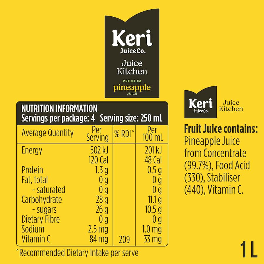 Keri Premium Fruit Juice Pineapple 1L