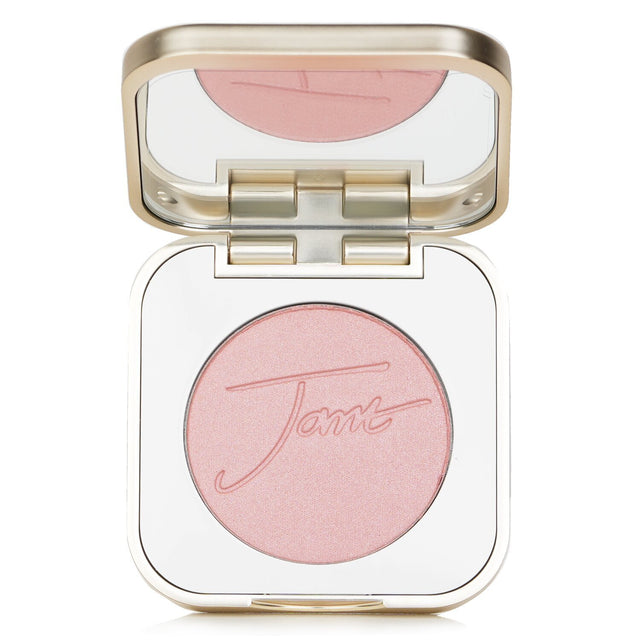 Natural blush in Cotton Candy shade, 3.2g, offers soft color with nourishing minerals, great for cheeks and more.