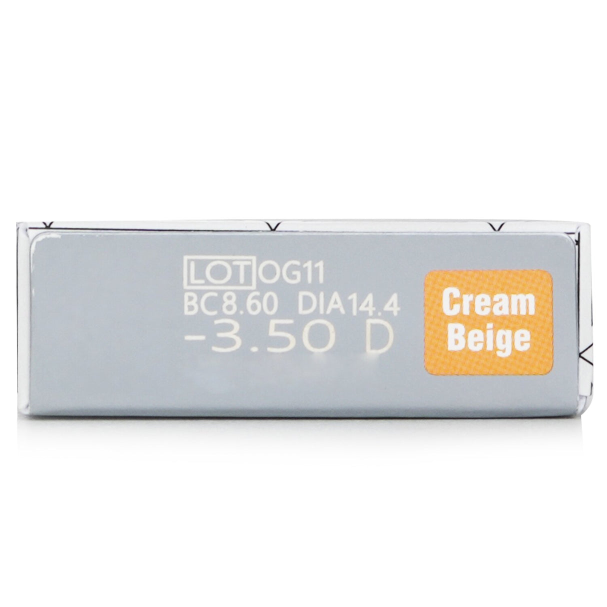 Cream beige 1-day color contact lenses with a 3-layer design for comfort and UVA/UVB protection, pack of 10.