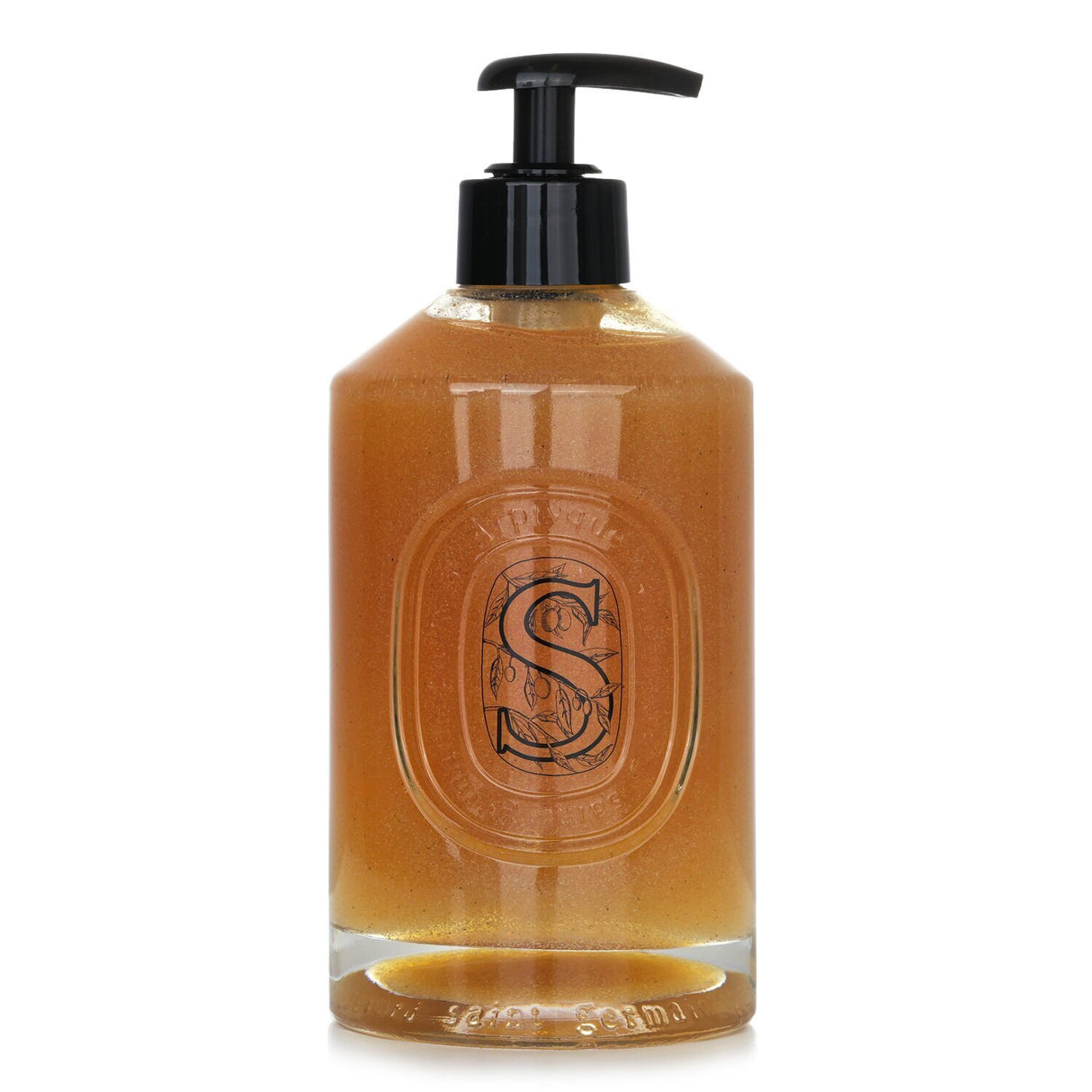 Exfoliating hand wash with olive stones for deep cleansing, infused with floral and woody garden scents.