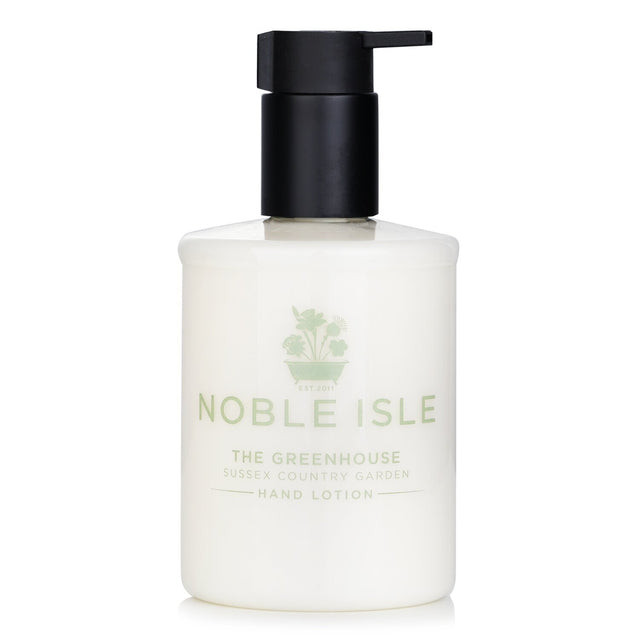 A 250ml hand lotion with soothing tomato extract, offering a botanical scent reminiscent of an English greenhouse.