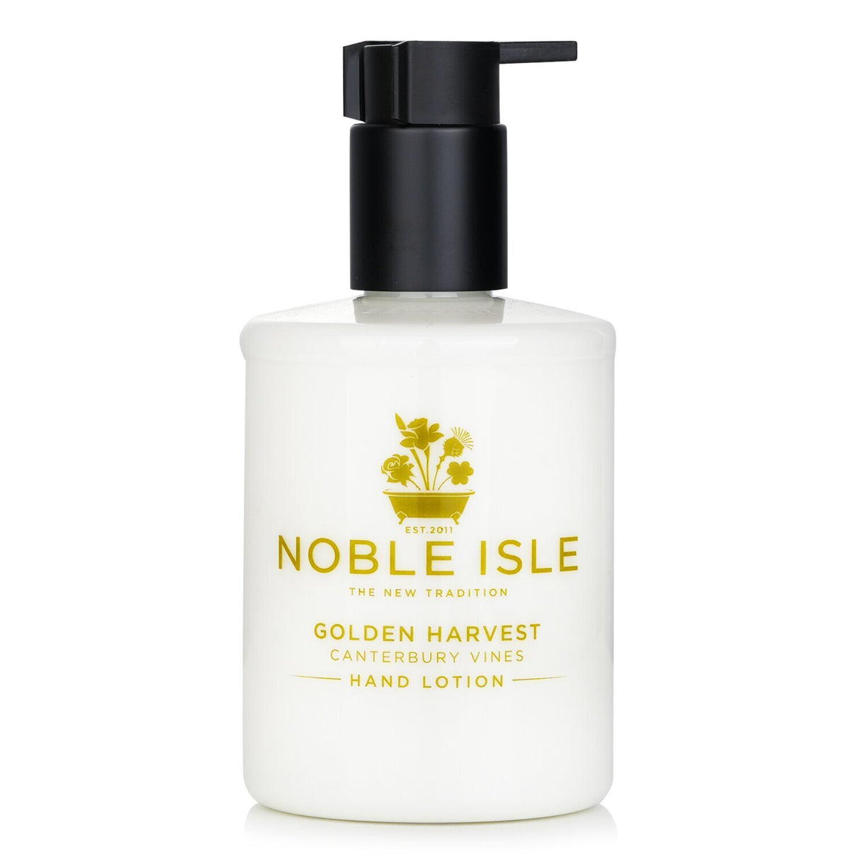 Noble Isle's Golden Harvest Luxury Hand Lotion, 250ml, nourishes and hydrates hands with a delightful fruity fragrance.