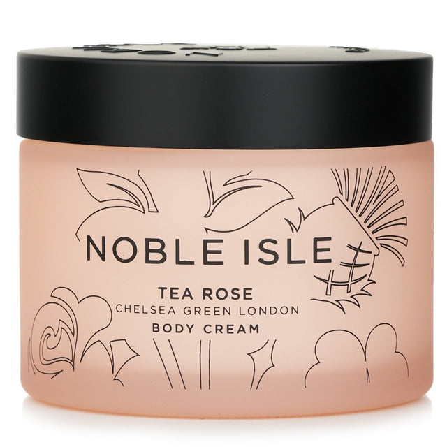 Noble Isle Tea Rose Body Cream, 250ml: Luxurious cream with shea butter, rose extracts, and a delightful tea scent for hydrated skin.