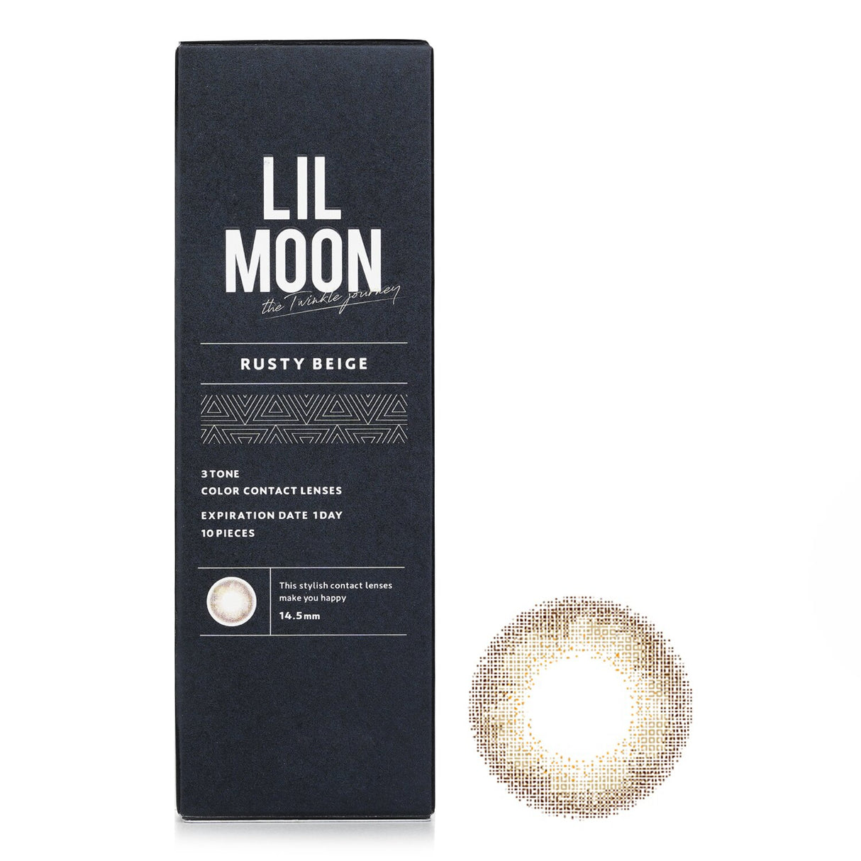 Pia Lilmoon Rusty Beige color contact lenses offer a vibrant, natural look with a unique 3-layer design for comfort and UV protection.